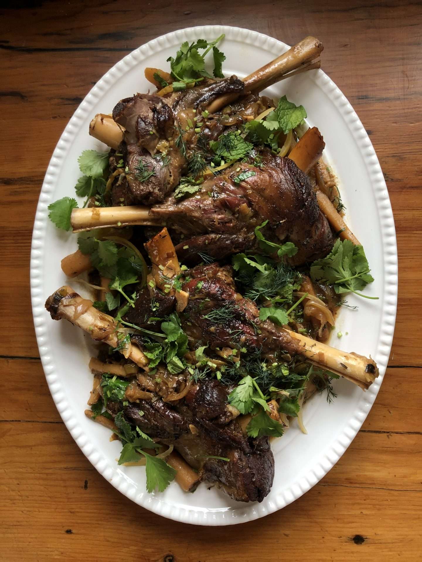 lamb loin chops with cucumber mint salad and sweet and smoky tahini