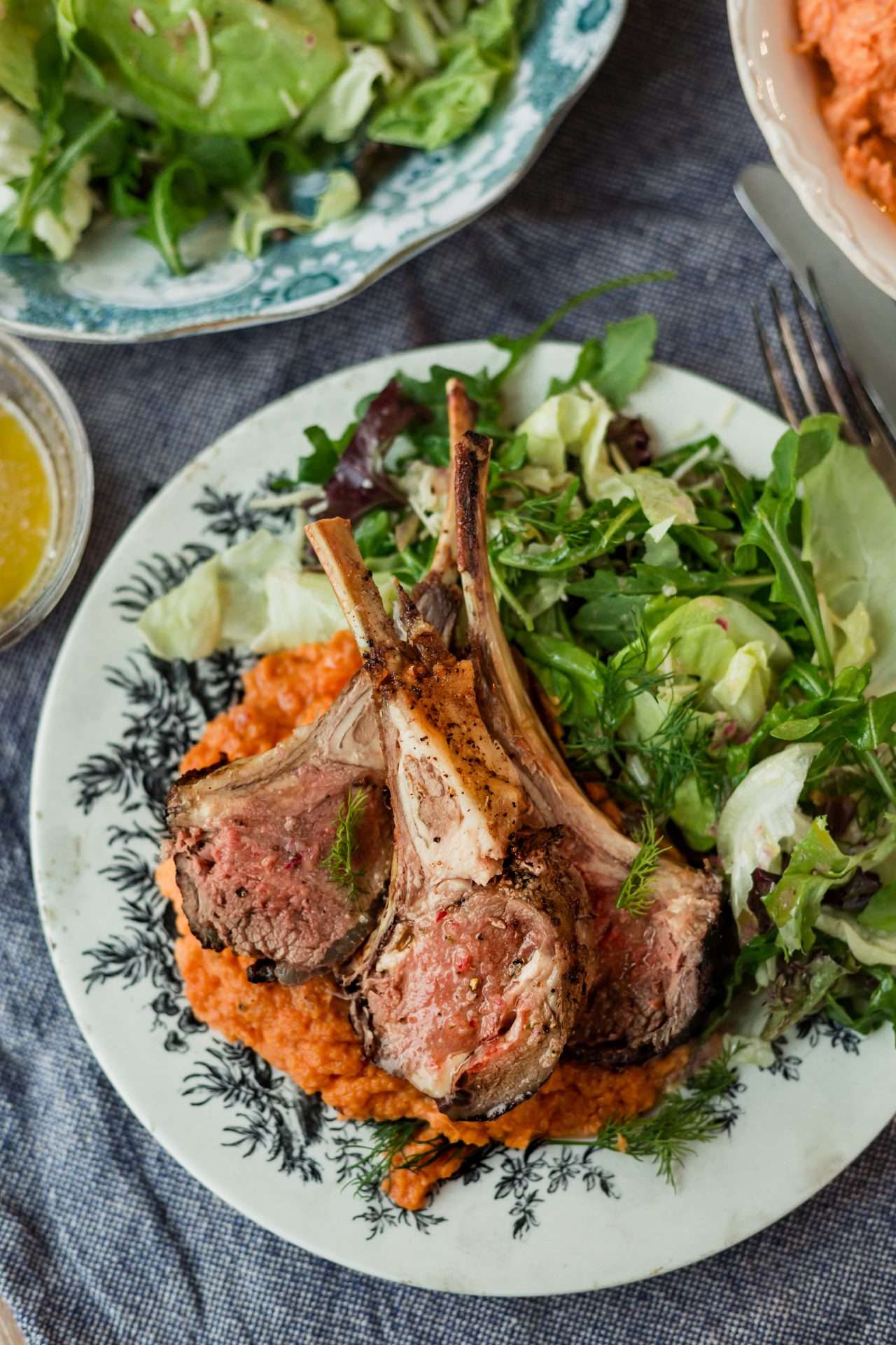 Leafy greens with lemon vinaigrette