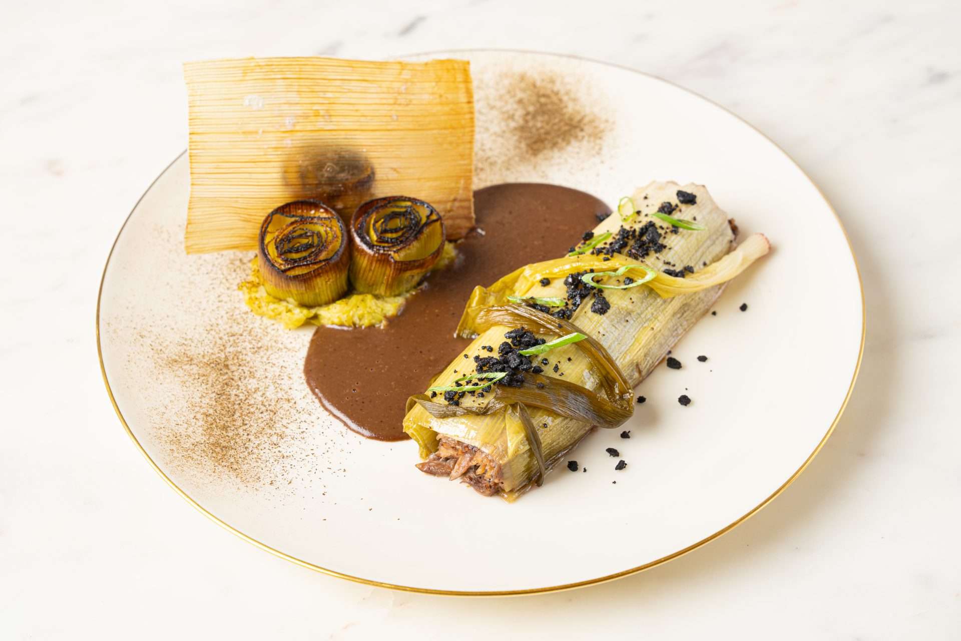 Plated Braised American Leg of Lamb