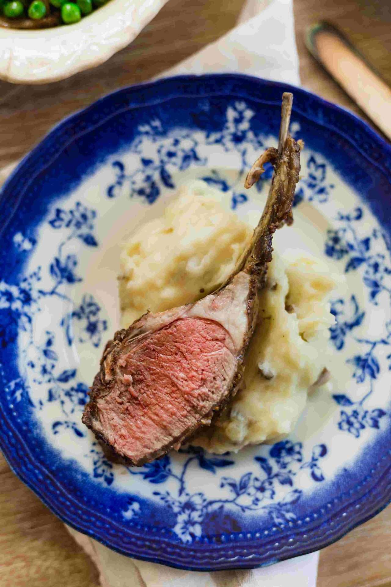 lamb loin chops with cucumber mint salad and sweet and smoky tahini