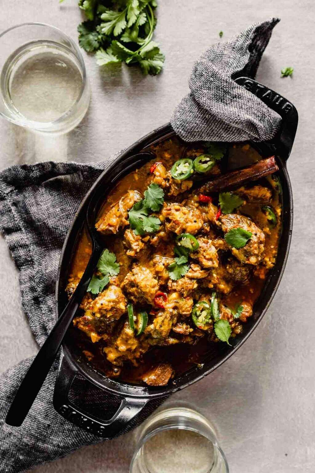 Lamb pita bowls on a table