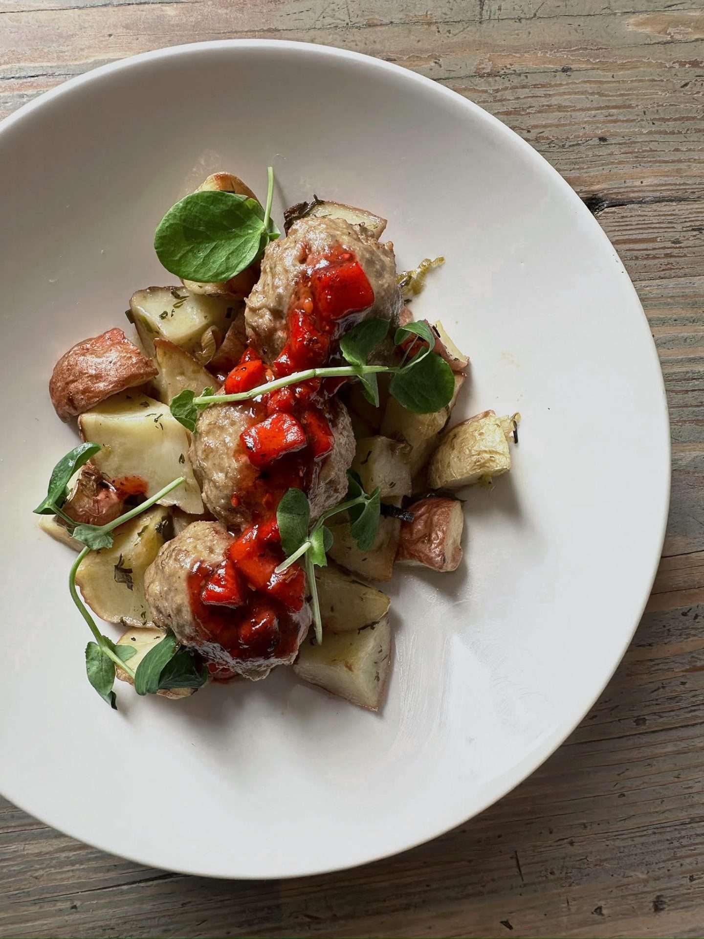 Lamb Meatballs with Strawberry Salsa