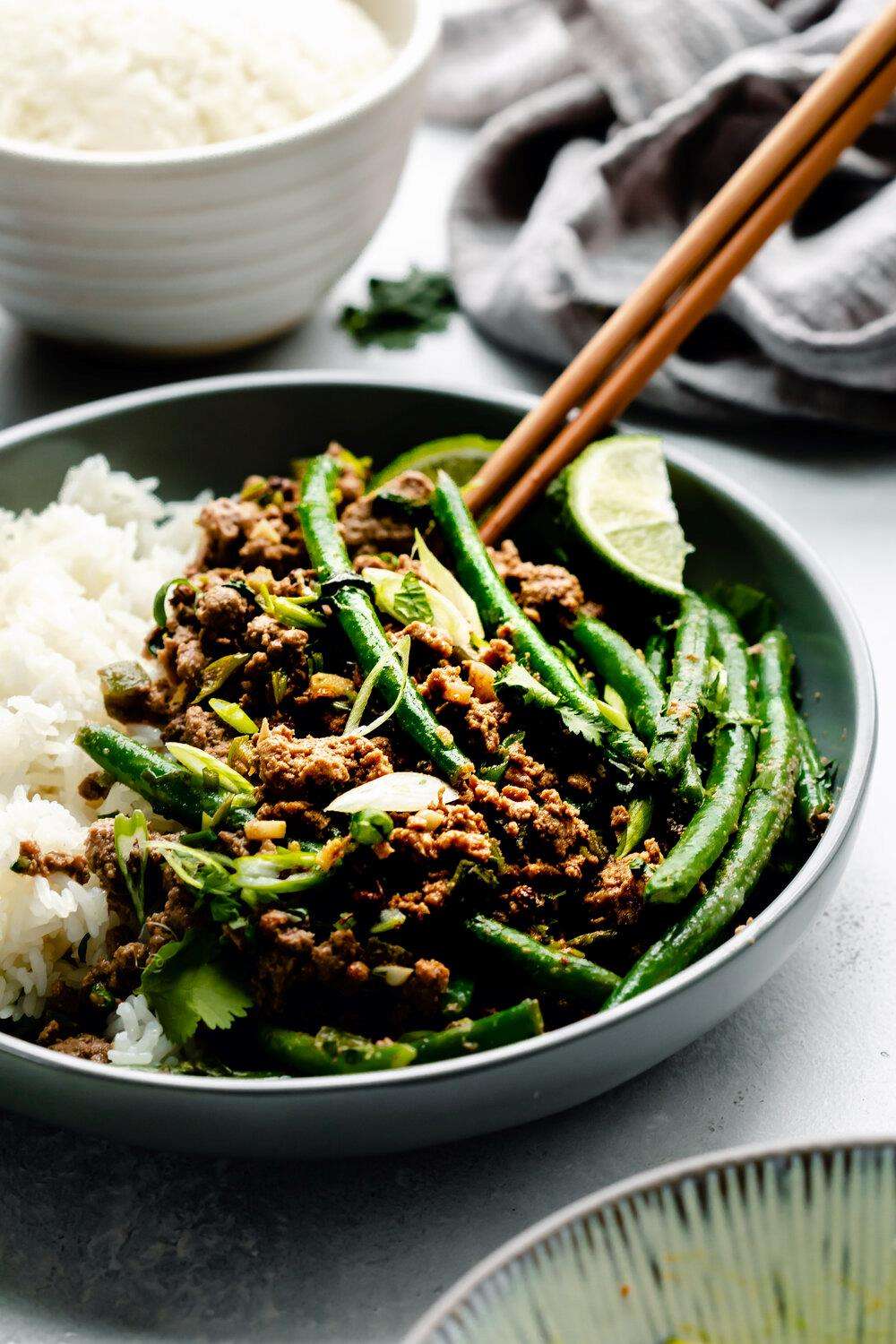Stir fry in a bowl 