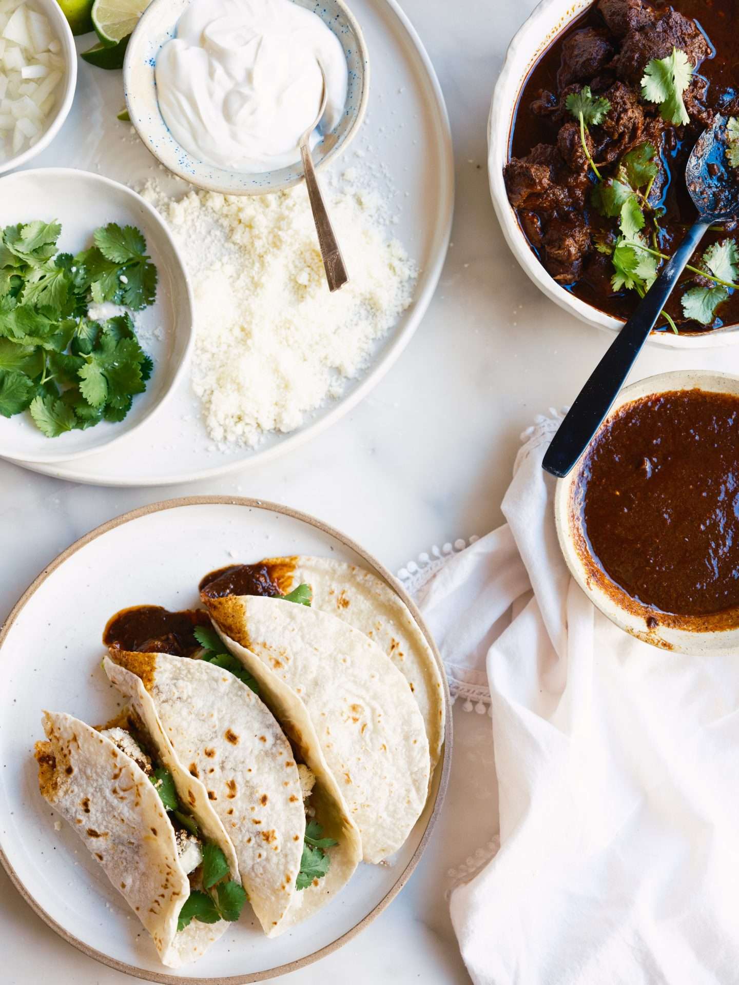 lamb loin chops with cucumber mint salad and sweet and smoky tahini
