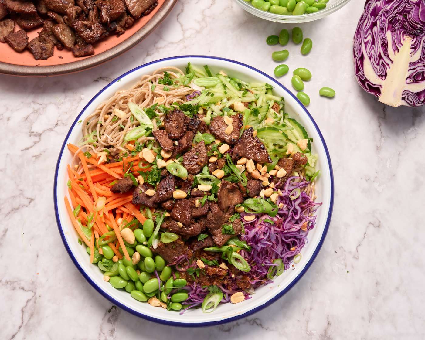 American lamb soba noodles