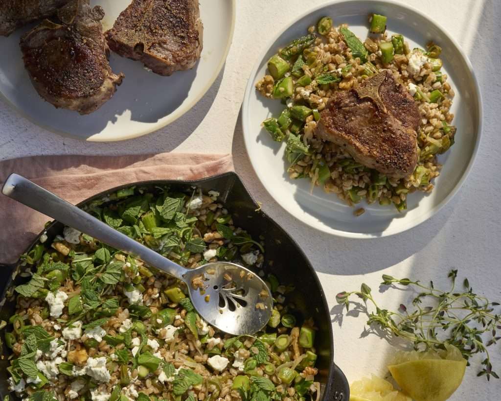 spring farro salad