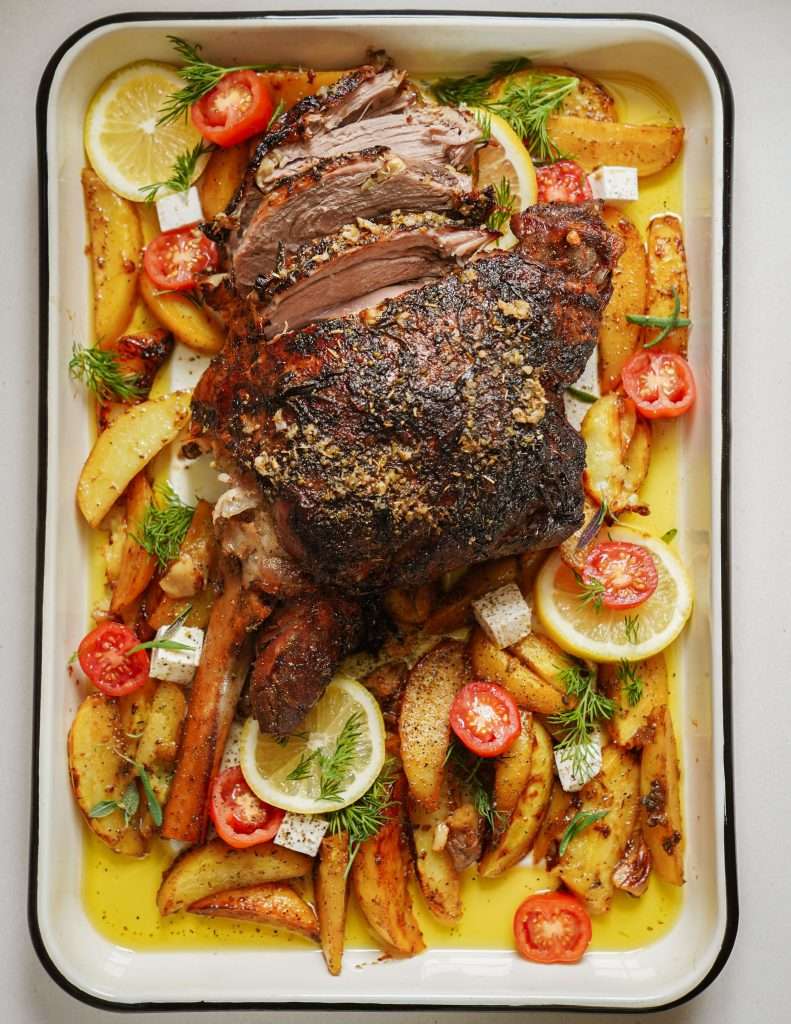 roasted leg of lamb
