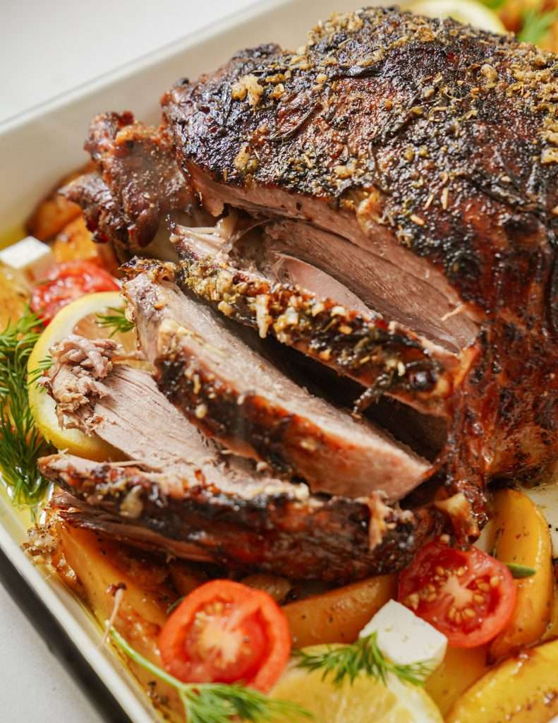 roasted leg of lamb