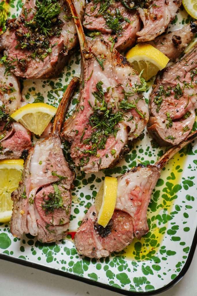 greek rack of american lamb