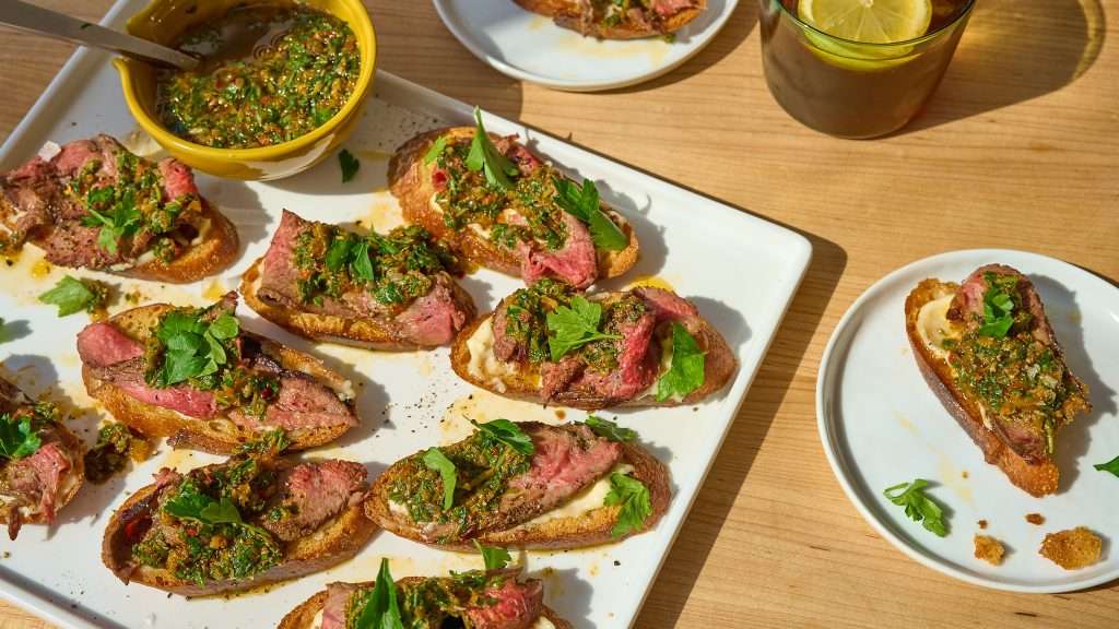 american lamb crostini with preserved lemon
