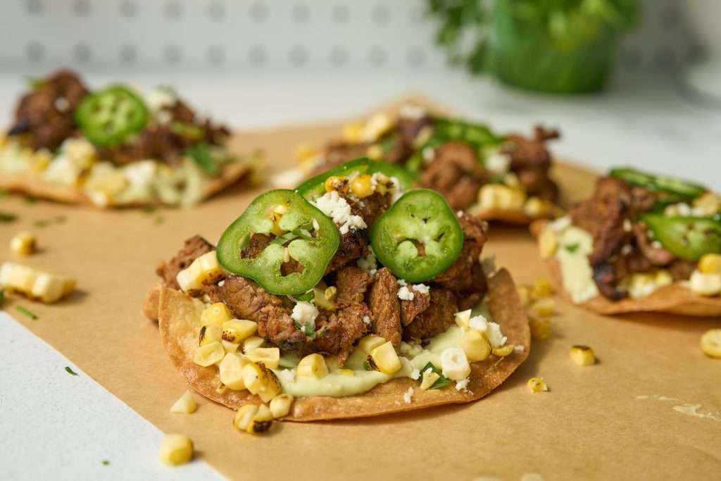 lamb corn tostada