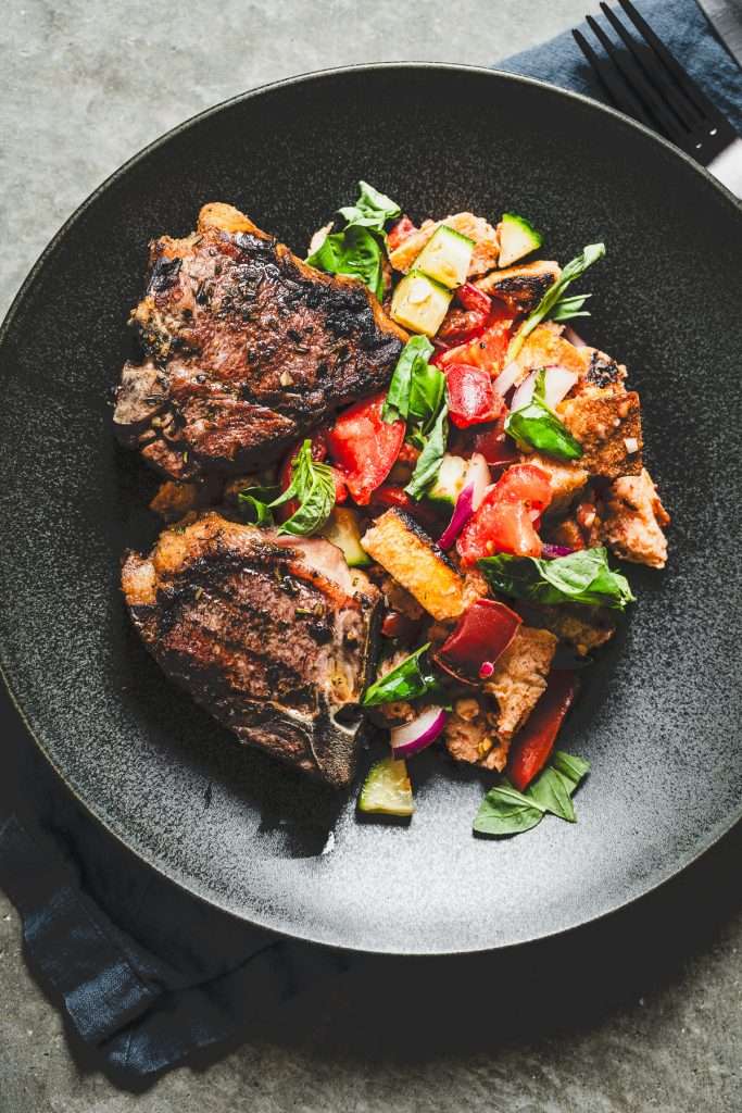 grilled american lamb loin chops