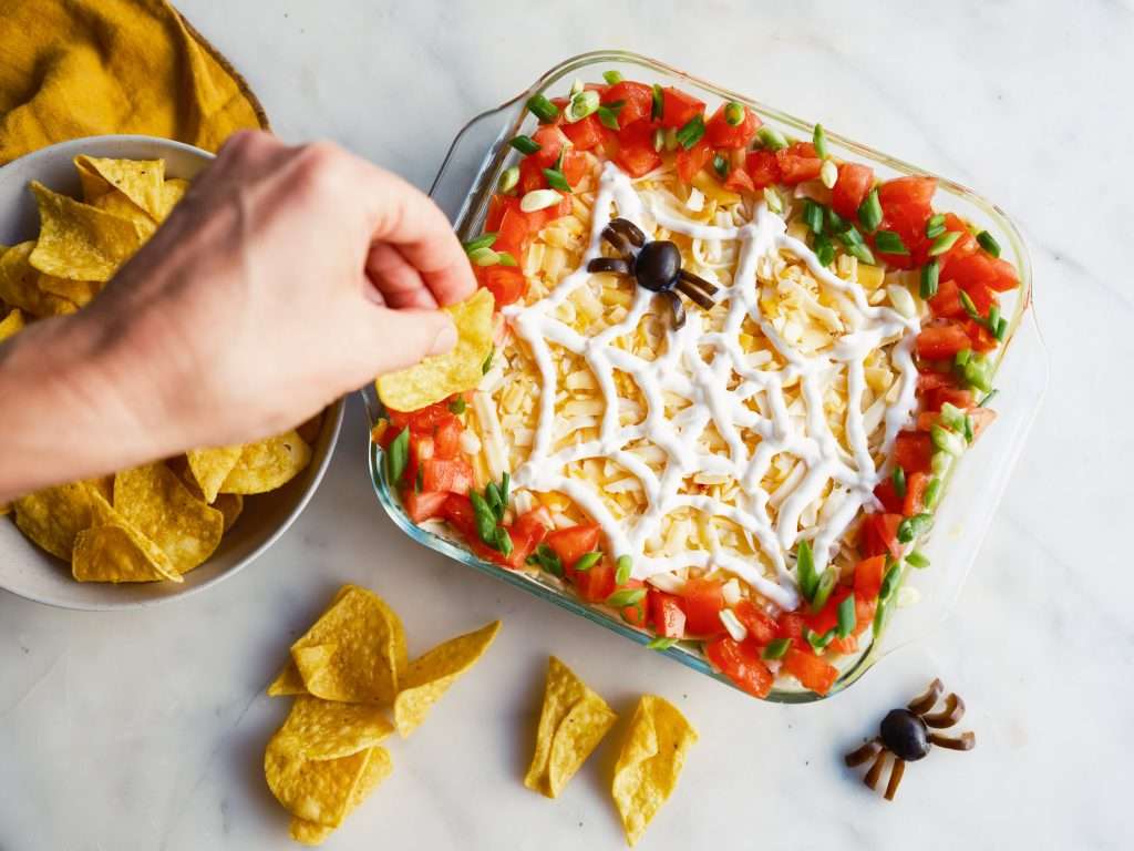 Halloween seven layer american lamb dip