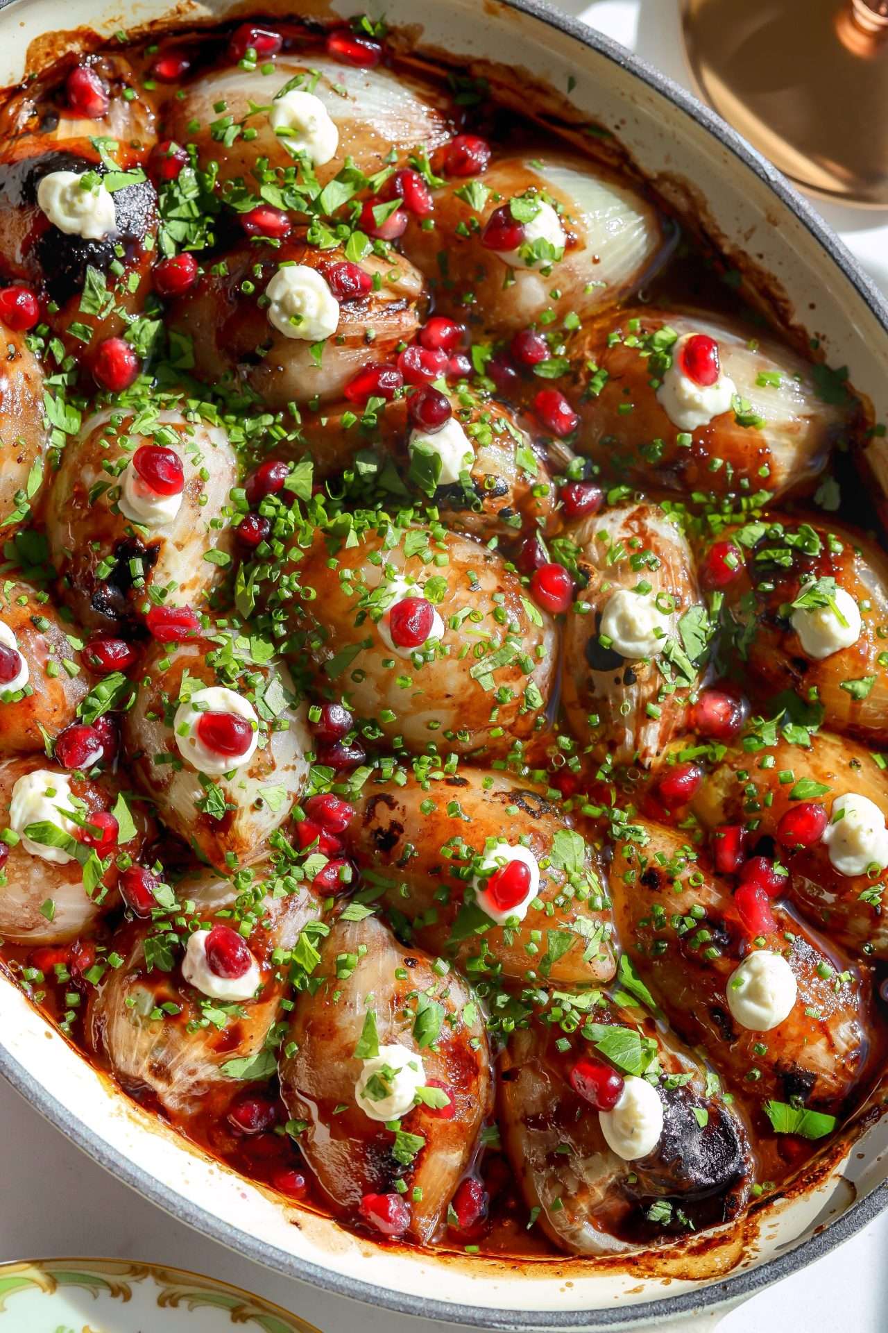 lamb and red wine stuffed onions